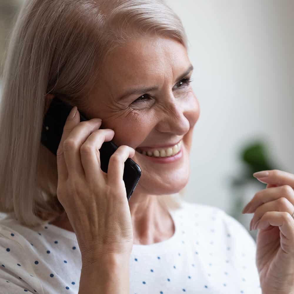 woman talking on the phone