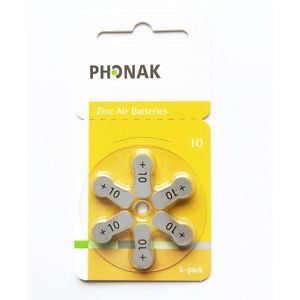 Phonak size 10 hearing aid battery pack